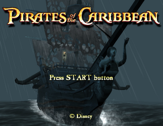 Title screen of the Pirates of the Caribbean prototype showing the build date