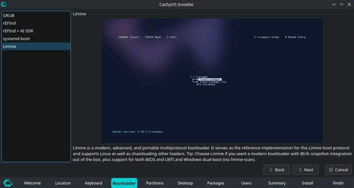 A screenshot of the CachyOS desktop environment showing system monitoring tools.