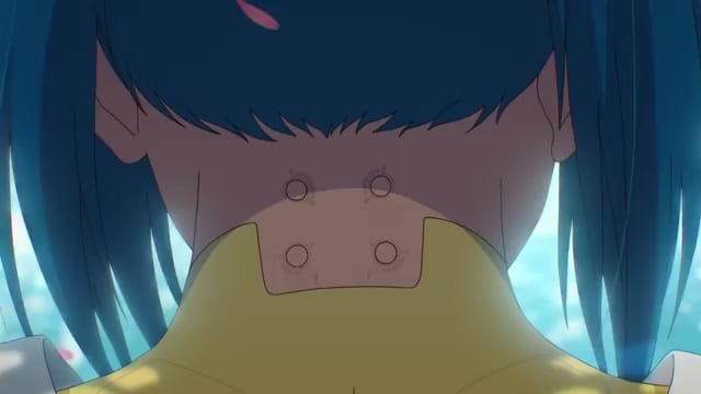 Close-up of iconic cybernetic interface ports on the back of a neck
