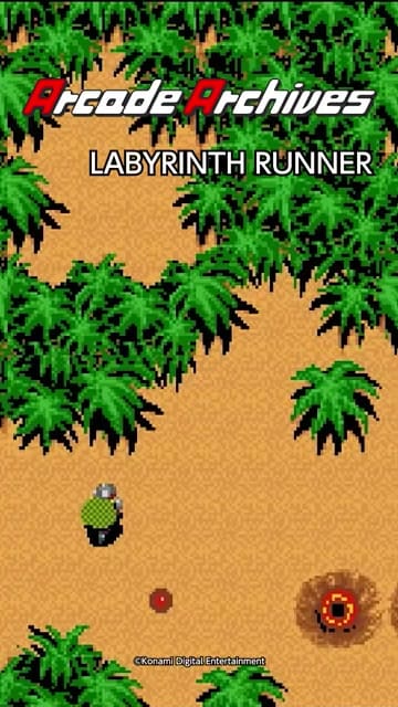 A combat encounter with a stationary turret-like enemy firing energy orbs back at the player.