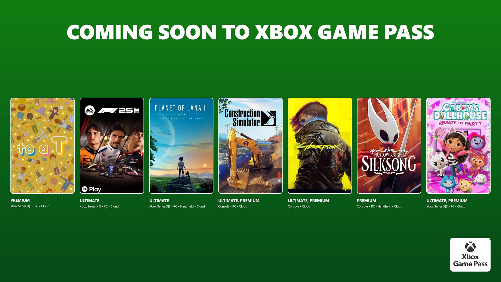 Xbox Game Pass March 2026 announcement graphic showing game logos