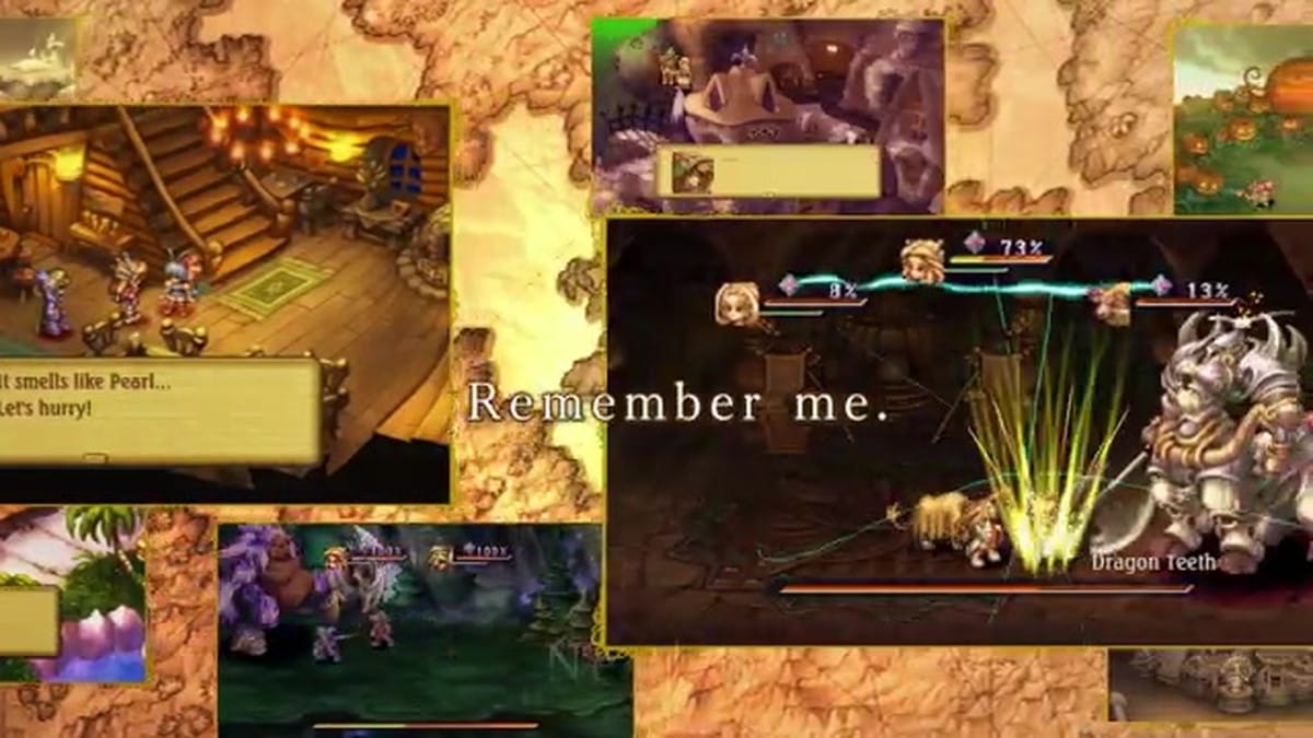 A combat scene showing characters using special abilities against a large boss.