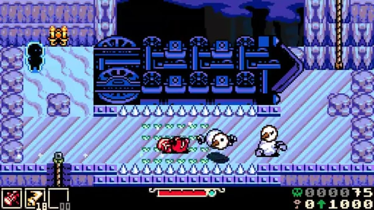 Mina using a whip attack and burrowing underground to dodge enemies.