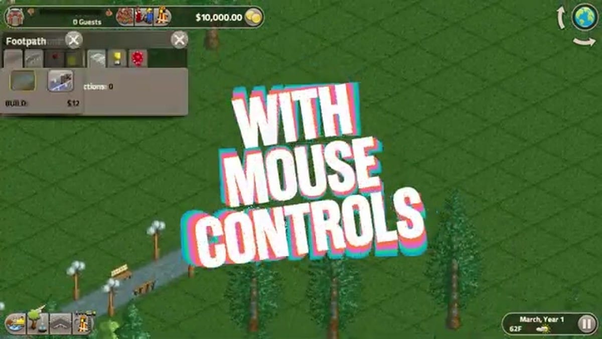 Demonstration of the path-building tool using mouse controls