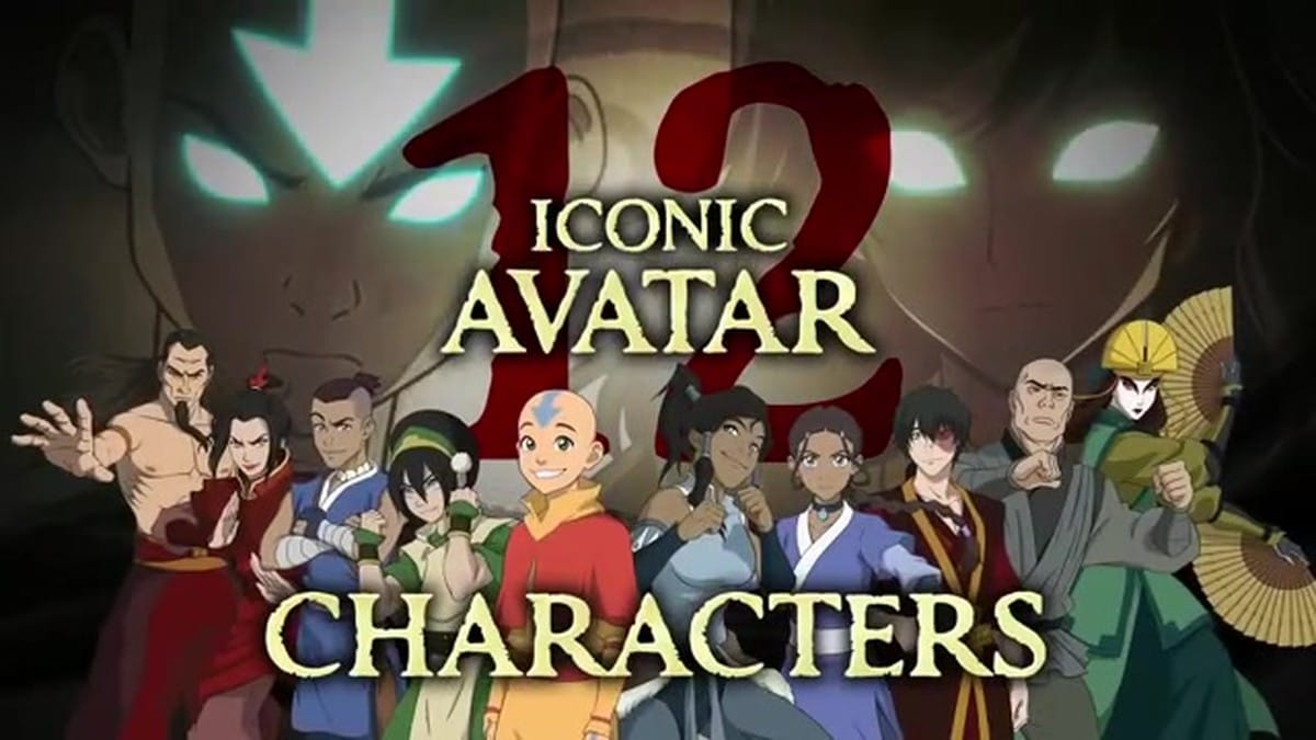 The full 12-character base roster posing together.