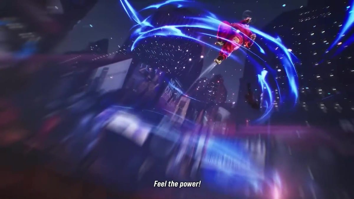 Bob delivering a massive, explosive punch during his Rage Art cinematic against Kazuya Mishima