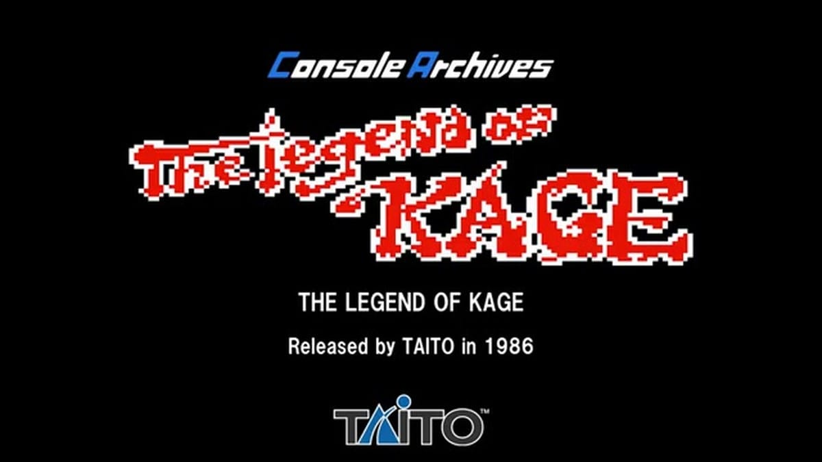 Kage jumping through the forest stage