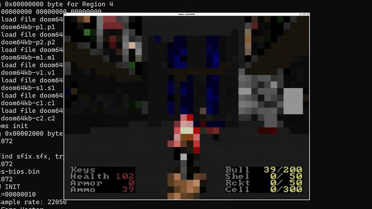 Sabino's sprite micro frame buffer version showing significantly higher detail.