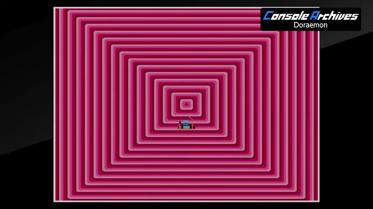 World 1 title screen showing Doraemon and Nobita