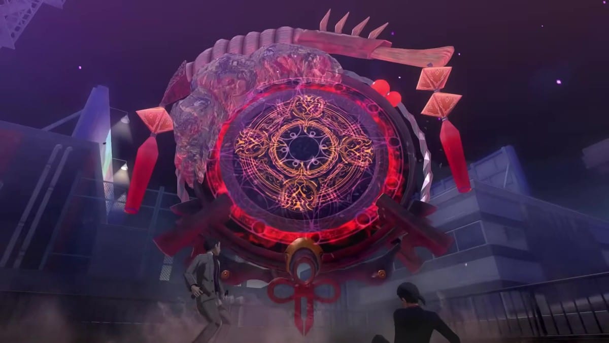 A massive magical portal opens in a modern city street