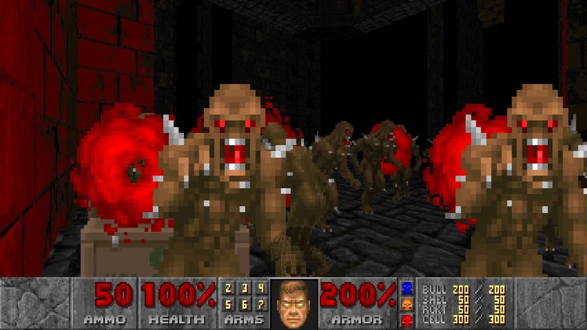 The DOOM Collection running on Evercade