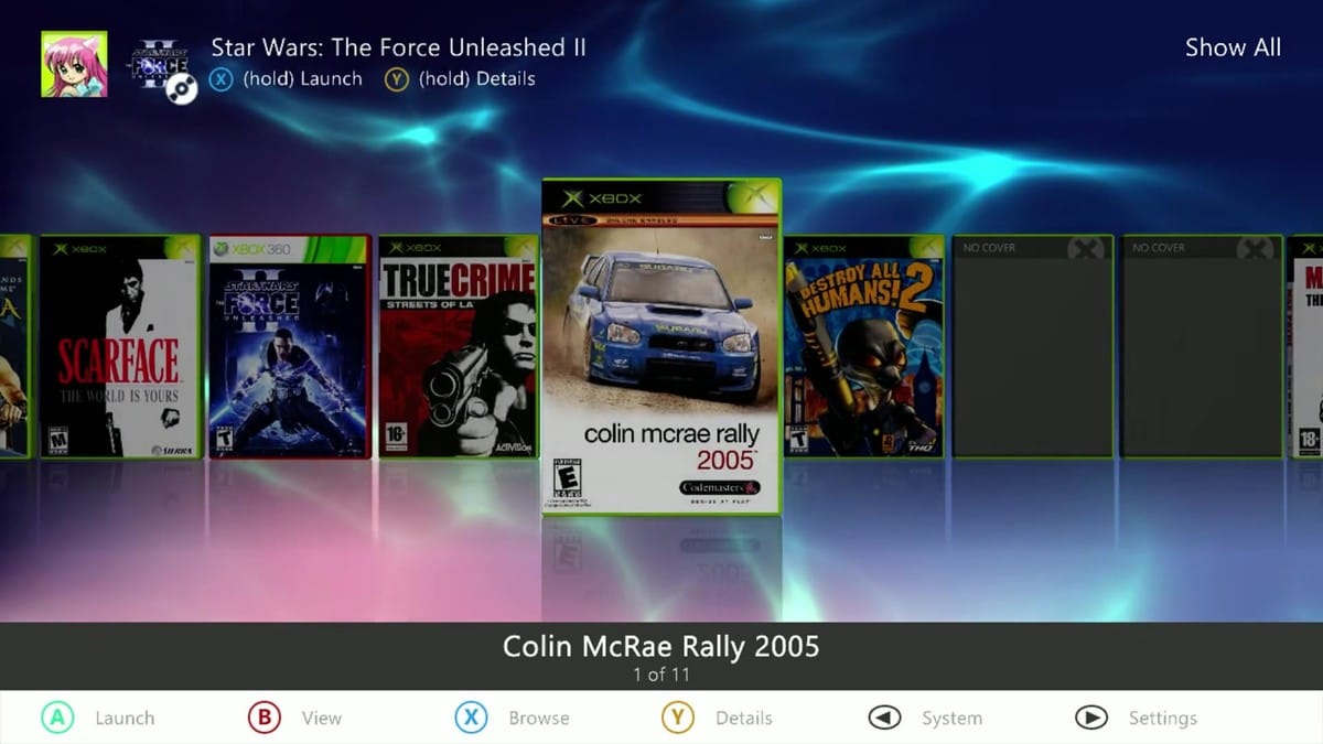 Xbox 360 booting directly into the Aurora custom dashboard menu