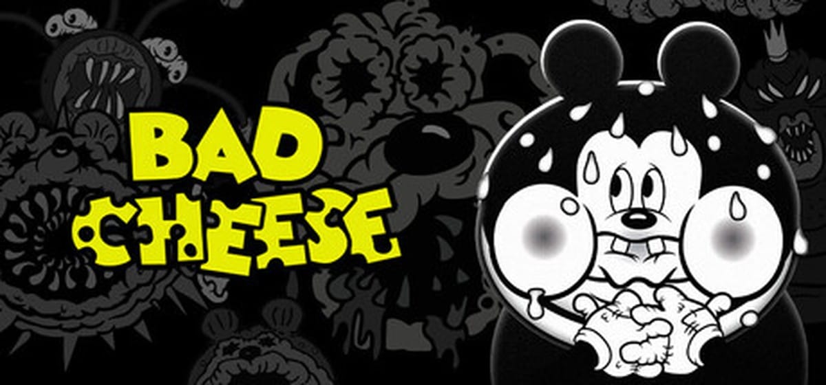 Bad Cheese promotional banner showing 1920s cartoon mouse art