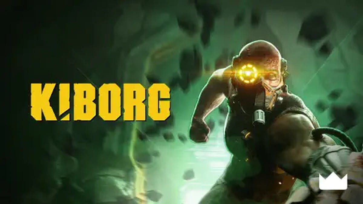 Key art for Kiborg depicting a cybernetic fighter in a sci-fi prison