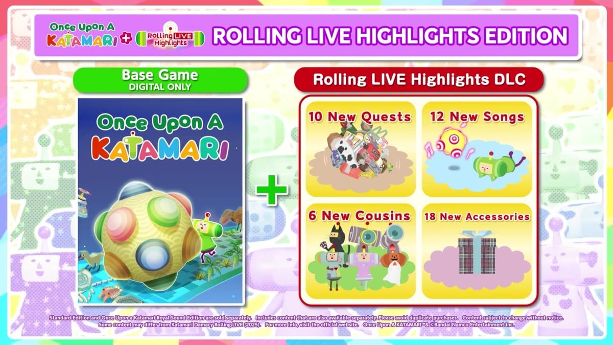Infographic breakdown of the 'Rolling Live Highlights Edition' contents.