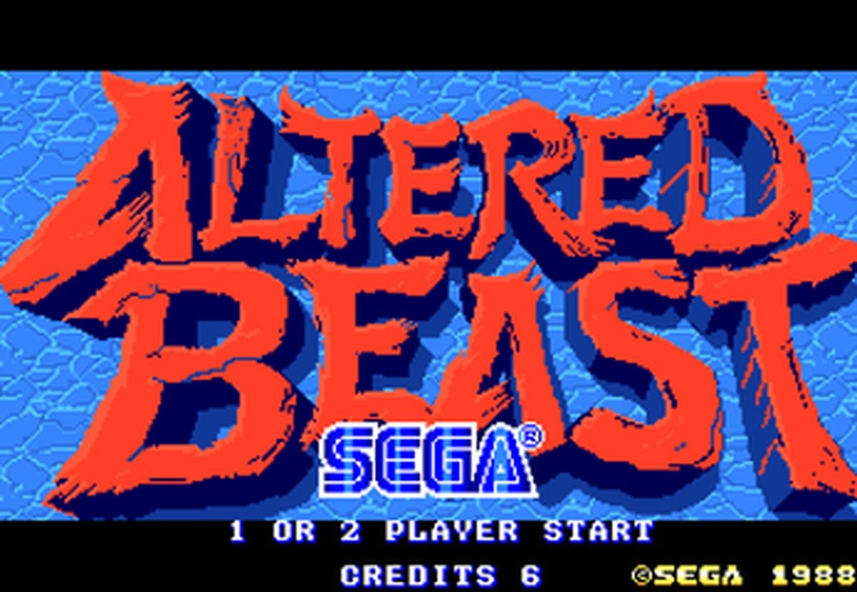 Arcade title screen running on Sega hardware