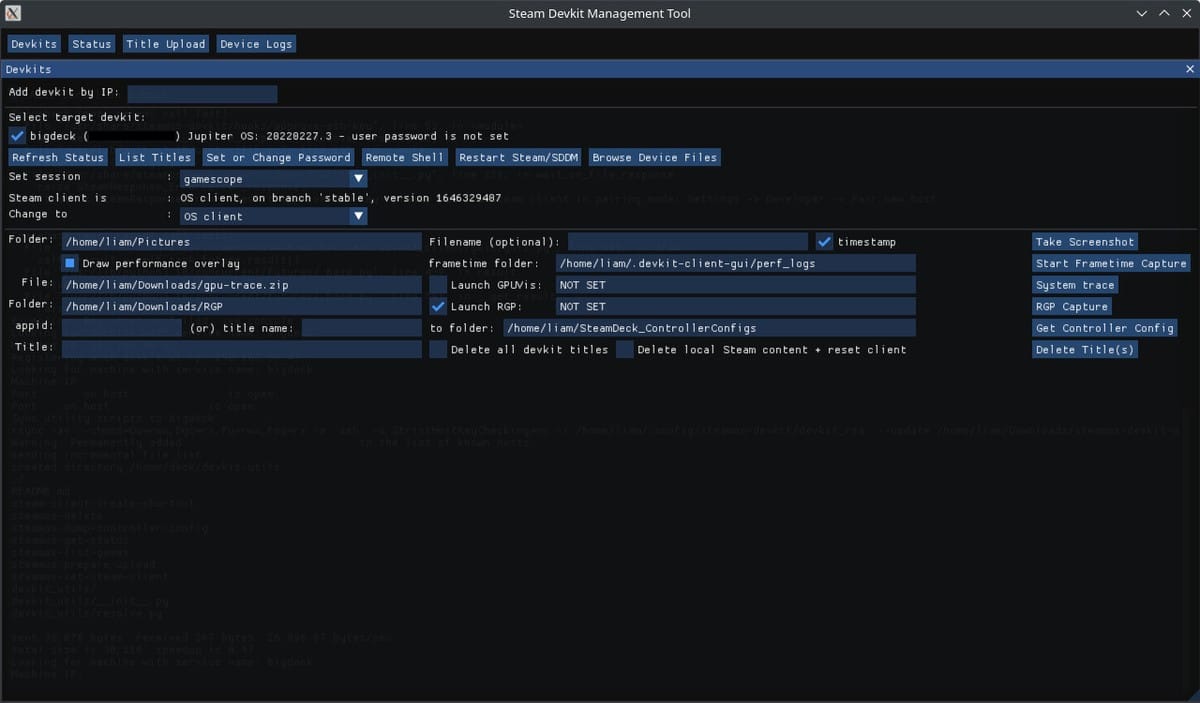 SteamOS Devkit screenshot