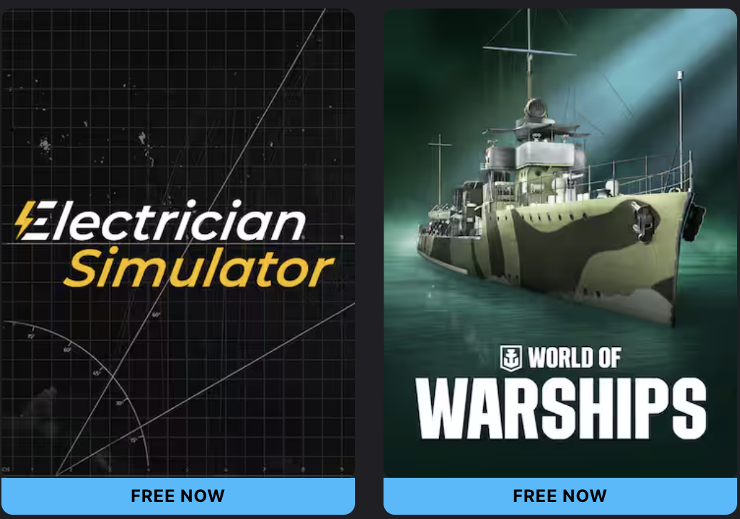 Epic Games Free Games: Electrician Simulator, World of Warships