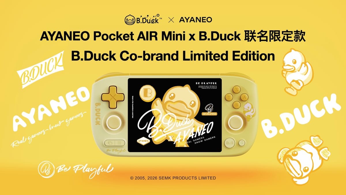 AYANEO's Pocket AIR Mini just got a bright yellow B.Duck makeover