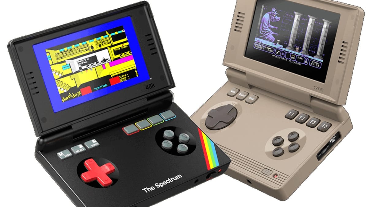 The Commodore 64 and ZX Spectrum just got official clamshell handhelds