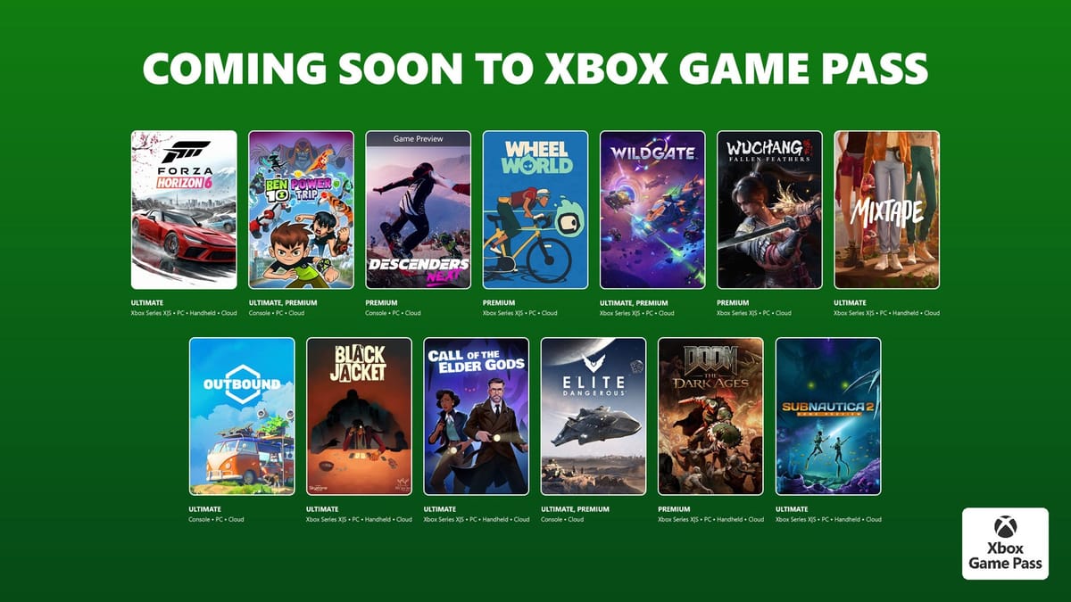 Forza Horizon 6 and Subnautica 2 hit Game Pass this month