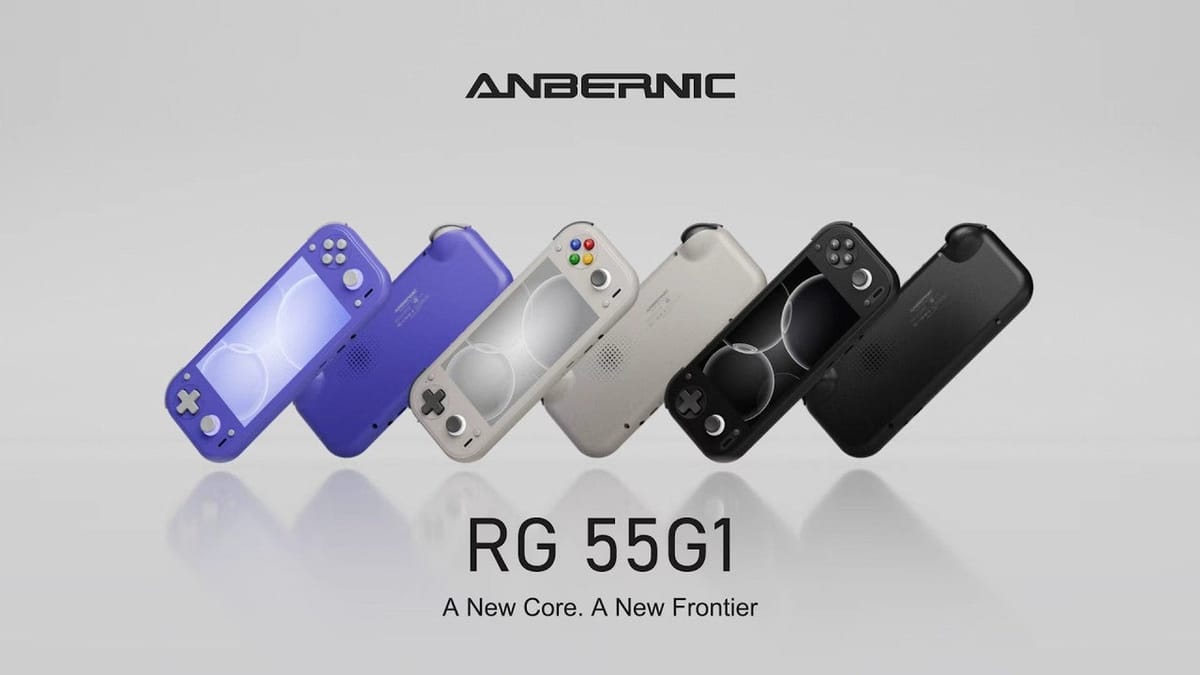 Anbernic's new RG 55G1 handheld has Hall-effect sticks and 2.5D glass