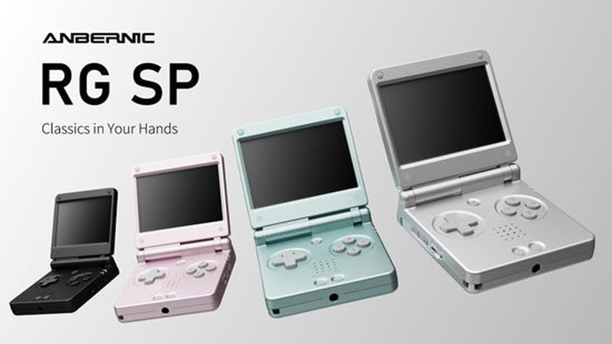 Anbernic's new RG SP handheld ditches the thumbsticks for a slimmer clamshell