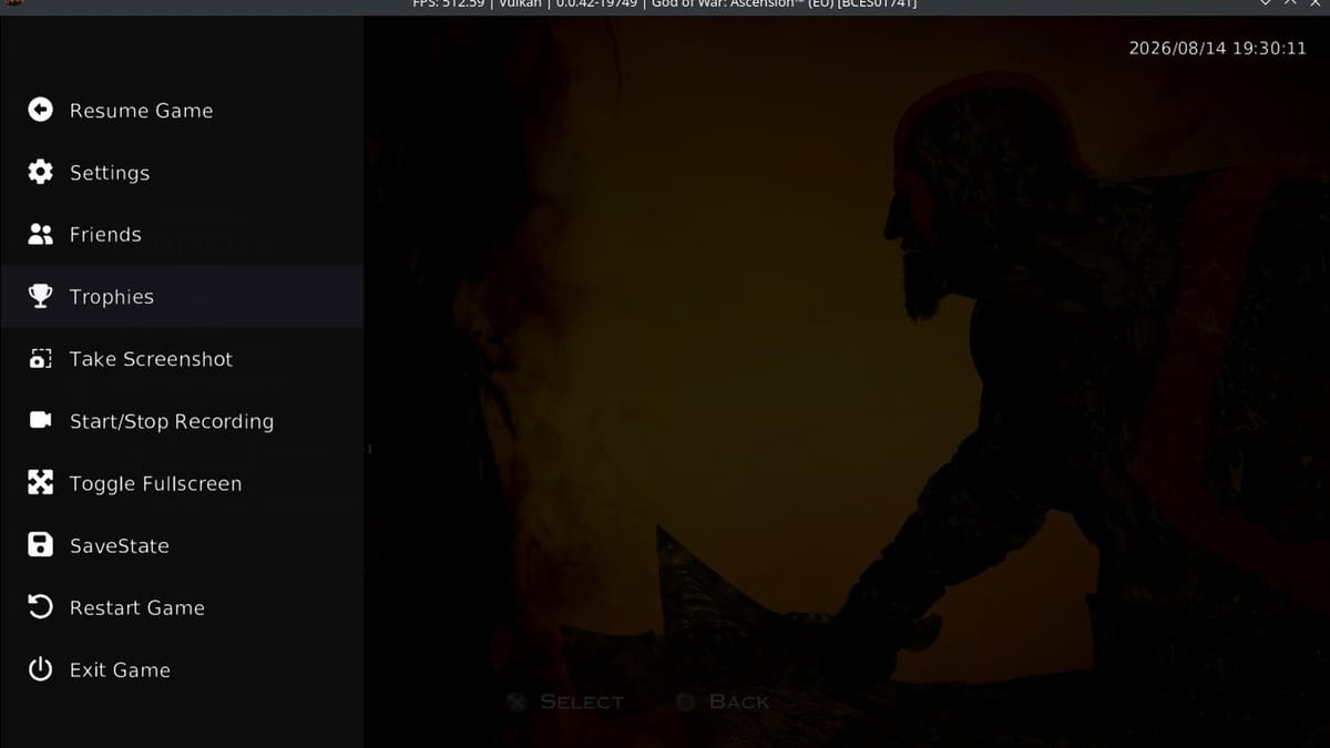RPCS3 adds in-game trophy sorting to its PlayStation 3 emulator