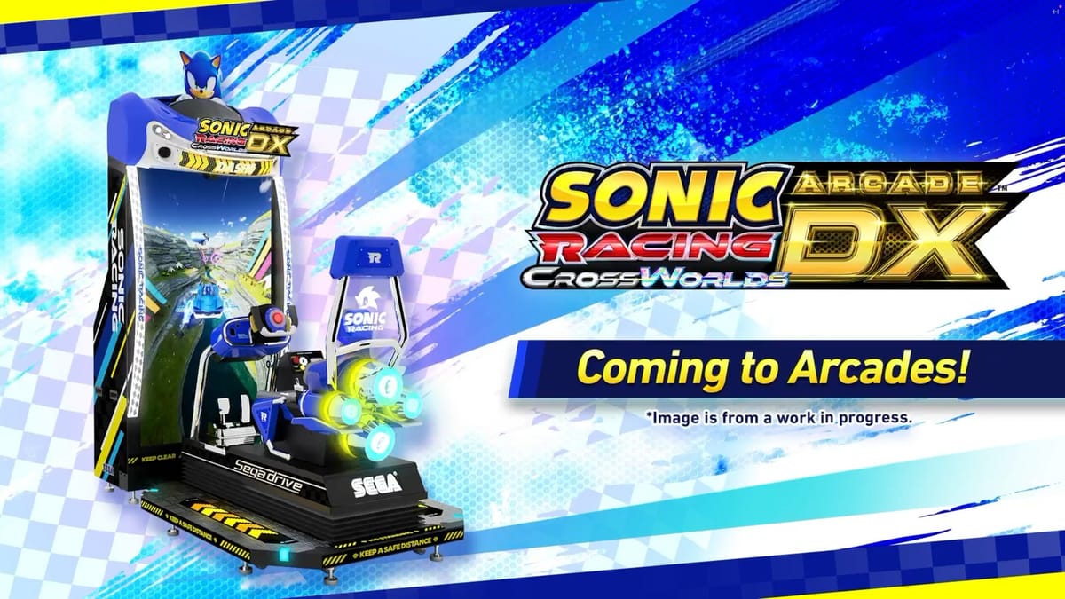 Sonic Racing CrossWorlds is getting a deluxe arcade cabinet