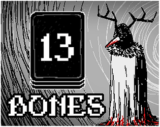 Gameplay screenshot of 13 Bones showing the card interface