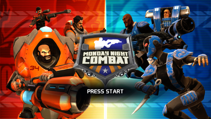 Title screen of the Monday Night Combat October 2010 prototype