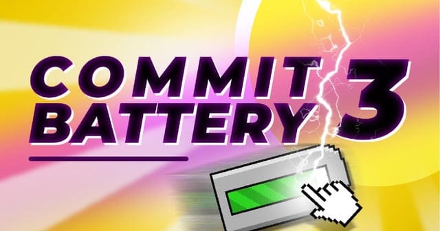 Title screen for Commit Battery 3 showing battery and energy icons