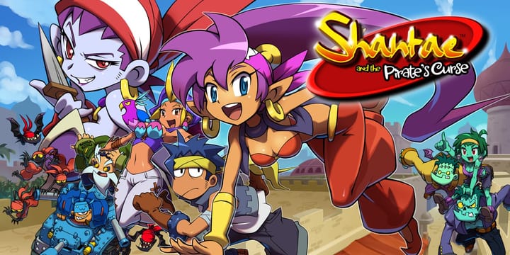 Shantae and Risky Boots featured in promotional artwork for Shantae and the Pirate's Curse