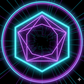 Screenshot of Polygonal Reflex showing geometric obstacles