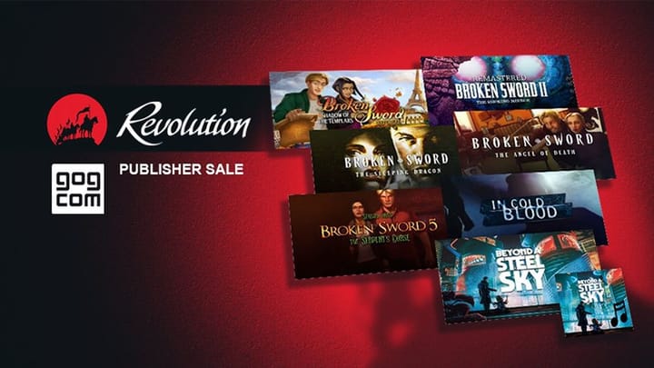 Artwork from Revolution Software games featured in the GOG sale