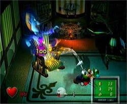 A 3D render of the Poltergust 3000 vacuum cleaner from Luigi's Mansion.
