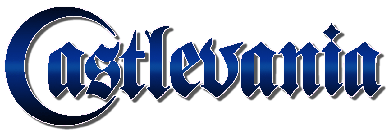 The classic Castlevania logo in red stylized text