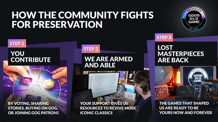 GOG logo and preservation artwork