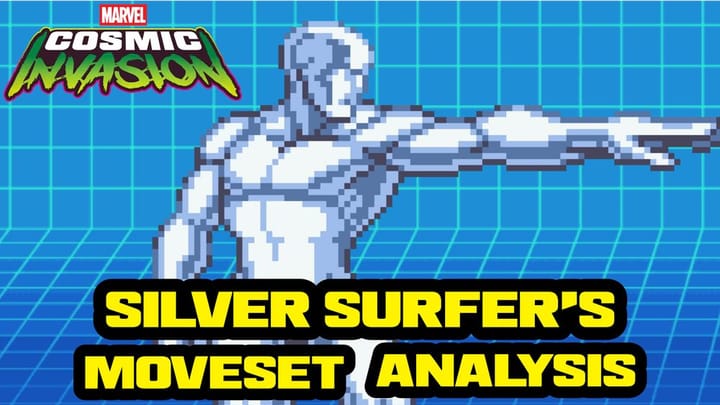 Silver Surfer character art from Marvel Cosmic Invasion