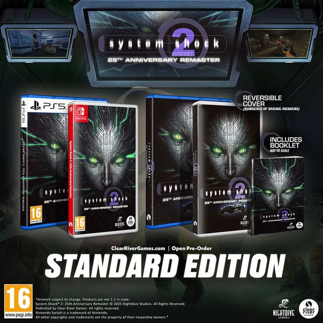 Key art for System Shock 2 featuring the villain SHODAN