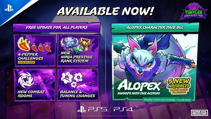 Thumbnail for: Teenage Mutant Ninja Turtles: Splintered Fate - Alopex Reveal Trailer | PS5 & PS4 Games