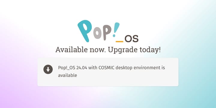 Pop!_OS 24.04 LTS upgrade promotional artwork