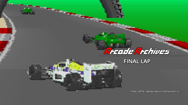 Title screen for the Arcade Archives release of Final Lap