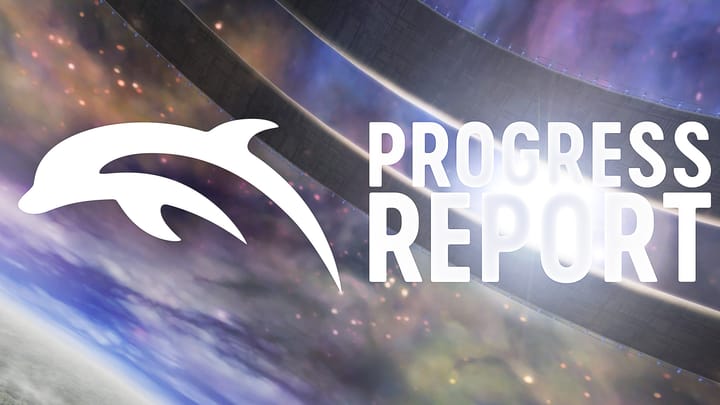 Dolphin emulator progress report header image showing GameCube and Wii characters
