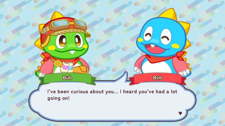 Bubble Bobble Sugar Dungeons Boosted key art featuring Bub and Bob