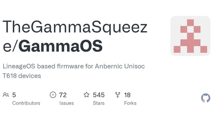 Featured image for TheGammaSqueeze/GammaOS GitHub repository