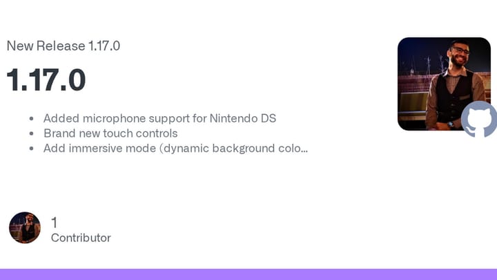 Lemuroid 1.17.0 release on GitHub