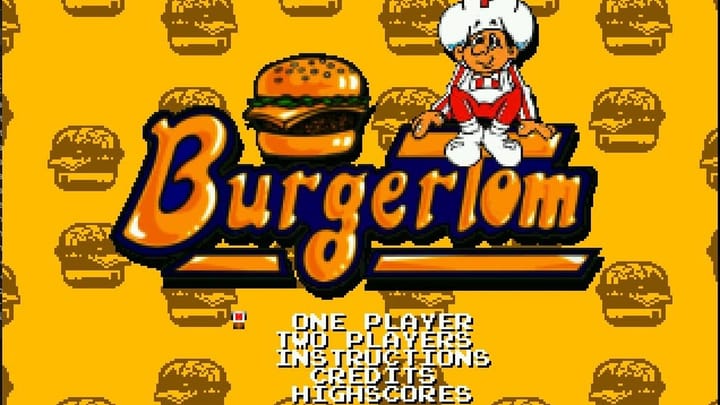 BurgerTom gameplay screen on Atari Jaguar