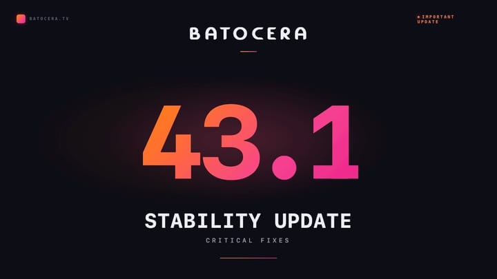 YouTube thumbnail for Batocera 43.1 is HERE — Why You Need This Update!