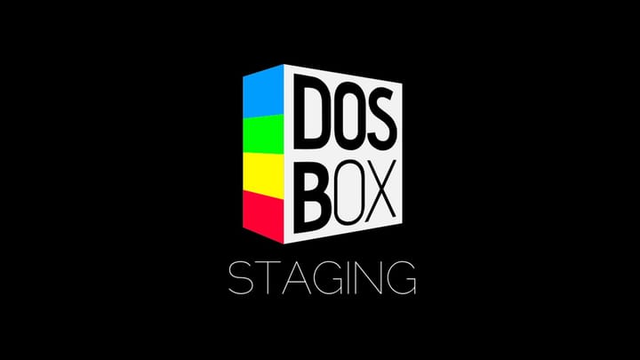DOSBox Staging logo on a dark background
